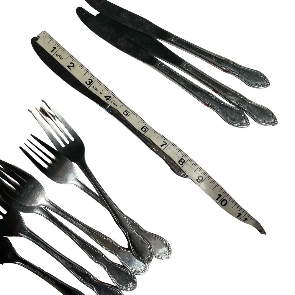 Walco Stainless 18 Chrome No 5 Flatware Forks Knives Set 14 Pieces Vintage